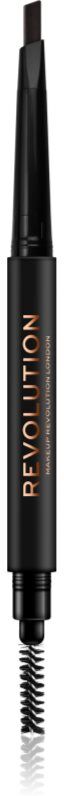 Revolution Duo Brow Definer precise eyebrow pencil shade Dark Brown 0.25 g