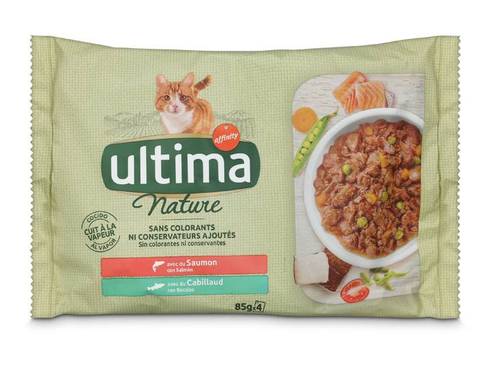 Ultima Cat Nature Lachs & Kabeljau 4x85g