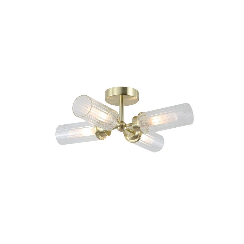 Searchlight Imperial 4-lichts plafondlamp - Goud/Messing