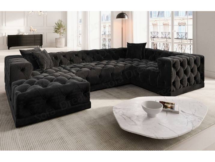 Wohnlandschaft Palma U-Form aus Stoff