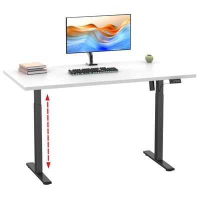 Schreibtisch VCM "Schreibtisch höhenverstellbar Lona 140x50", weiß (schwarz, weiß), B:140cm T:50cm, Tische, Schreibtisch