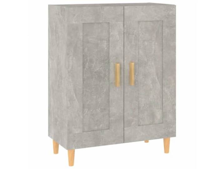 GHVBNMF Sideboard Betongrau 69,5x34x90 cm Kommode Anrichte Holzwerkstoff Elegante Anrichte in Beton-Optik für Wohnzimmer und Flur. Bietet strukturierten Stauraum mit stabilen Eukalyptus-Beinen.