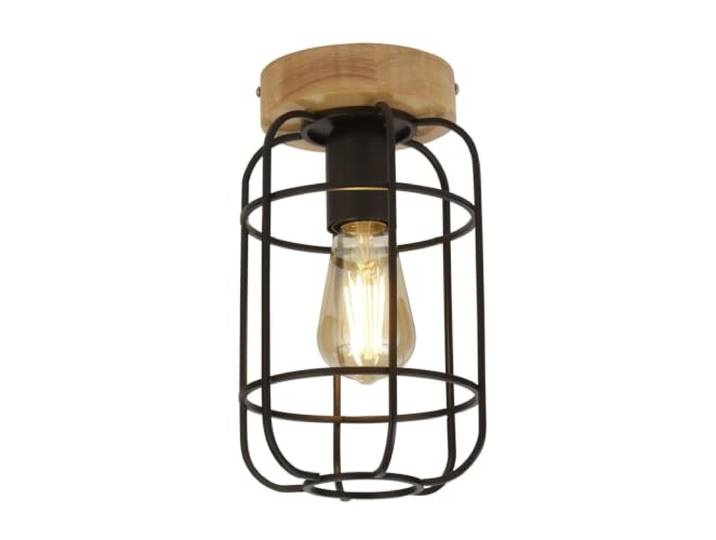 Vision Cage Deckenleuchte, Mattschwarz & Holz