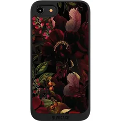 Nivocase Handyhülle für Apple iPhone 8 Hülle NIVOpure Case Schwarz Blumen Utart Wiese (Apple iPhone 8), Smartphone Hülle, Schwarz
