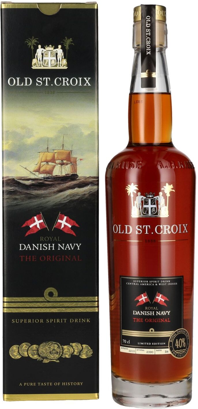 Old St. Croix A.H. Riise Royal DANISH NAVY Superior Spirit Drink 40% Vol. 0,7l in Geschenkbox