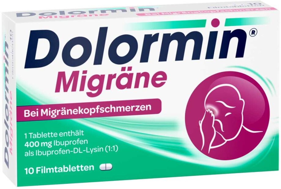 Dolormin Migräne 400 mg Ibuprofen bei Migränekopfschmerzen