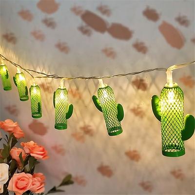 LED-Kaktus-Lichterkette, Eisenhandwerk, unsterbliche Palme, Lichterkette, LED-Innendekoration, Atmosphärenlayout, Lichtform, Lichtkette, Tagesatmosphäre, Lichterkette, 1 Set