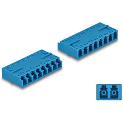 DELOCK LWL Kupplung HD LC Octuplex Bu zu LC Octuplex Bu blau