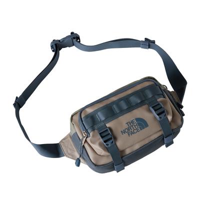 Gürteltasche THE NORTH FACE "BASE CAMP LUMBAR", Herren, braun (stone slab, granite grau), Obermaterial: 100% Polyester, Taschen Gürteltasche, für Erwachsene, mit Netztasche und Kompressionsriemen