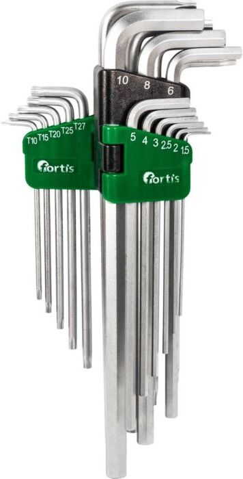 Fortis Winkelschraubendreher-Satz 4317784729918 Kunststoffhalter 18-teilig