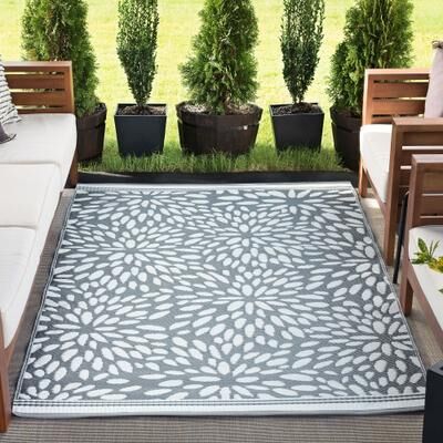 Alise Rugs Sundown Beach Floral Indoor/Outdoor Area Rug
