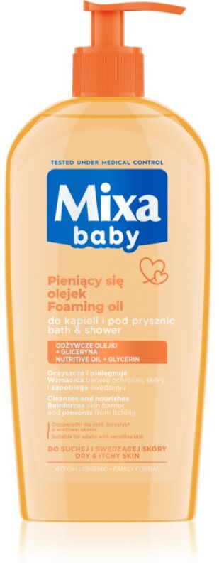 Mixa Baby Skummende olie til bad og brus 400 ml
