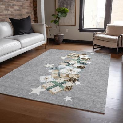 Addison Rugs Machine Washable Indoor/ Outdoor Christmas Present Chantille Rug