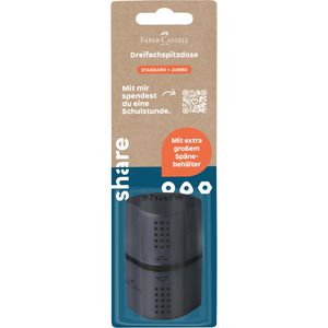 share Spitzer Made by Faber-Castell 4-0027 schwarz, dreifacher Dosenspitzer, aus Kunststoff