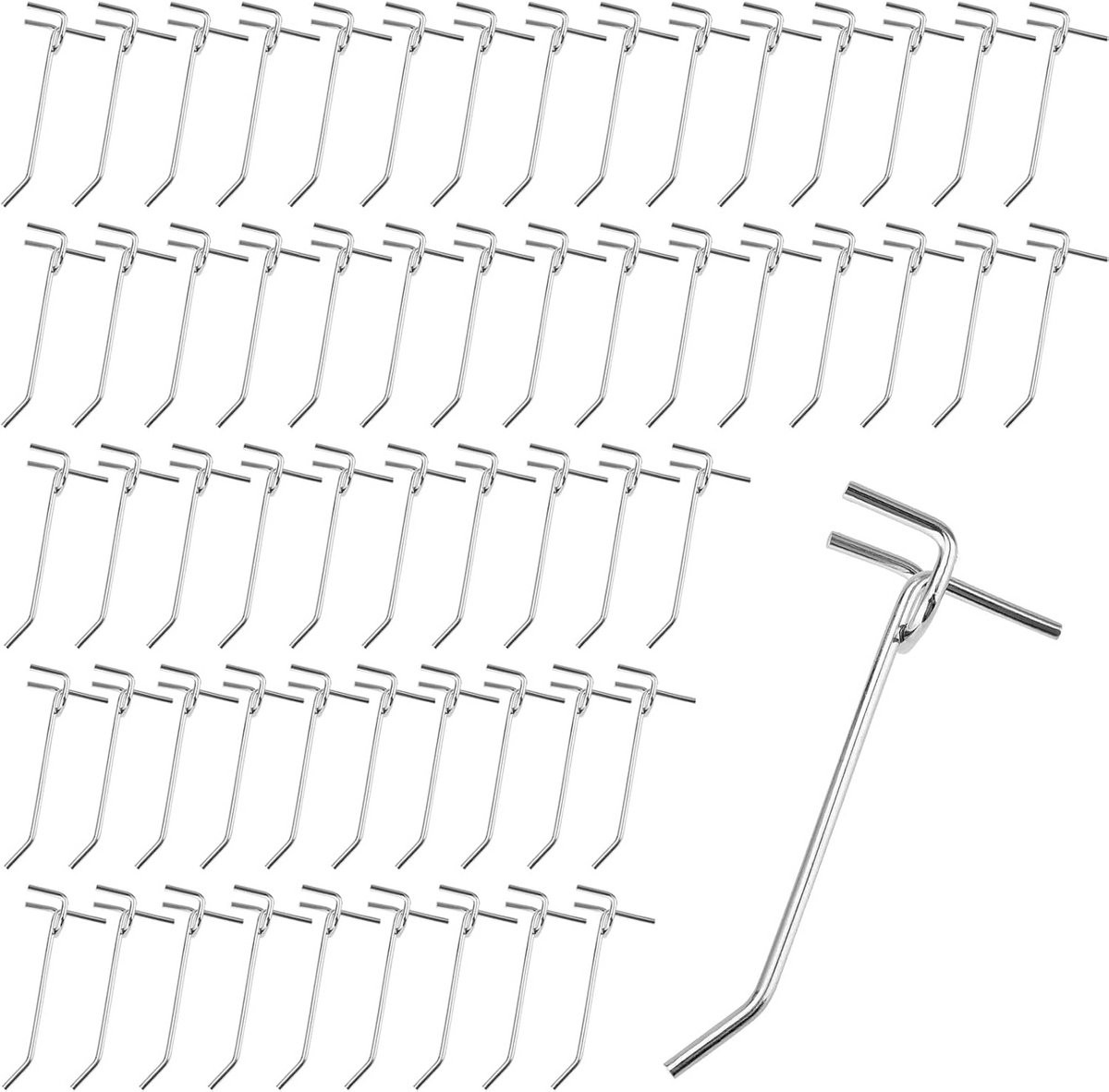 60 stuks Pegboard haken van 10 cm voor organisatie en display