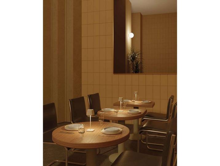 Kodu Mobile LED Tischleuchte Silk Gray - Blomus - Wohnzimmer - Aluminium