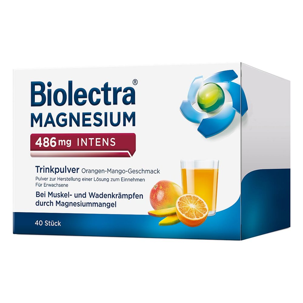 HERMES Arzneimittel GmbH Biolectra Magnesium 486 mg Intens Trinkpulver Orange-Mango 20299998