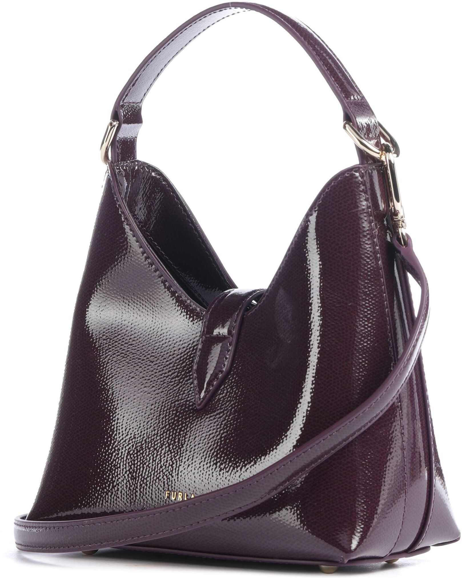 Furla Iride Mini   Leather Handbag   purple