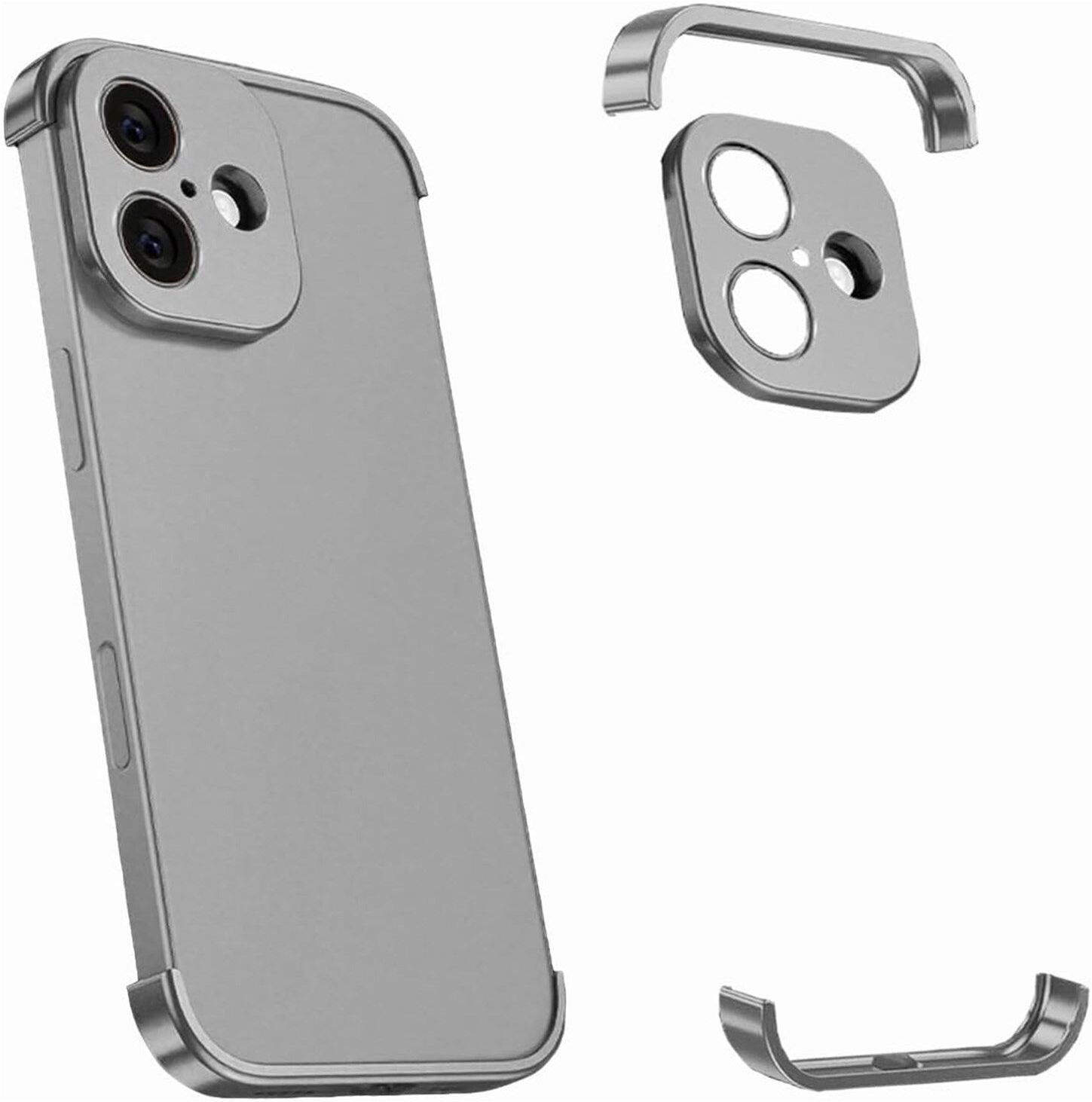 INCOVER iPhone 17 Todelt Bumper Cover m. Kameralinsebeskytter - Grå