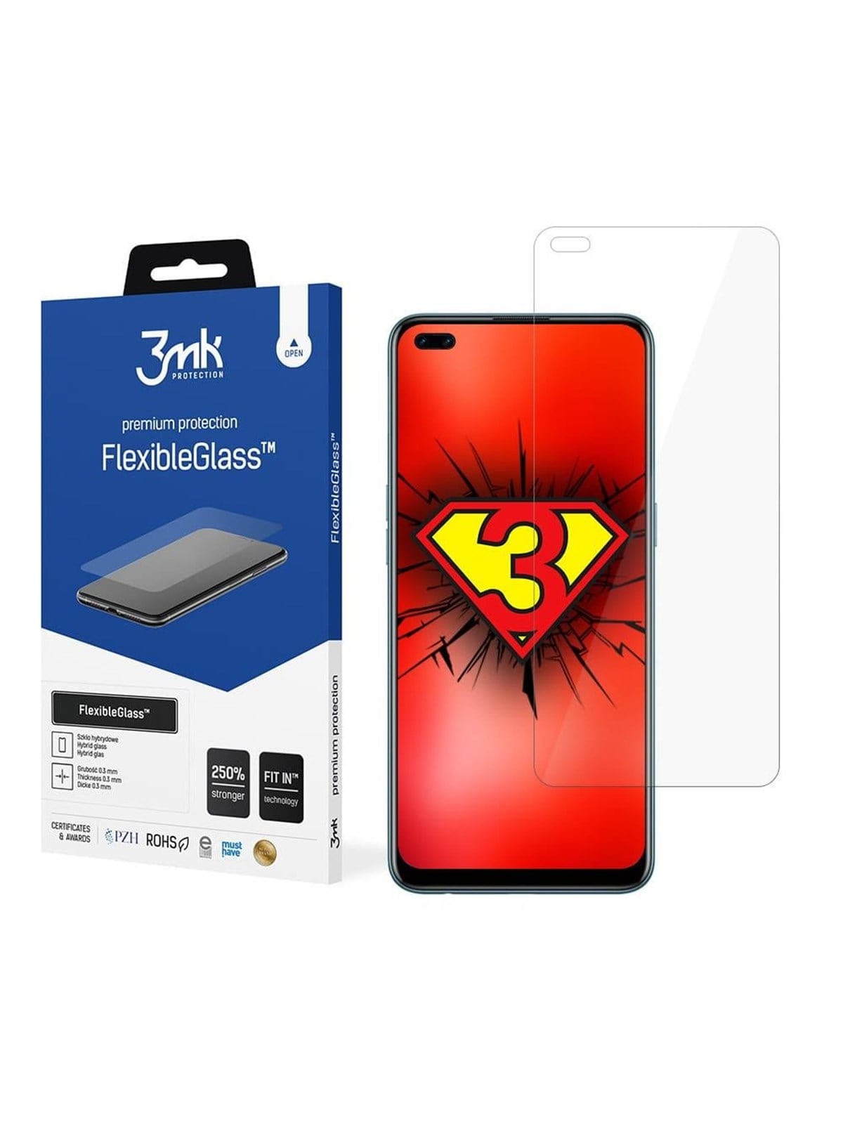 3mk FlexibleGlass hybrid glass on Oppo Reno 4 Lite