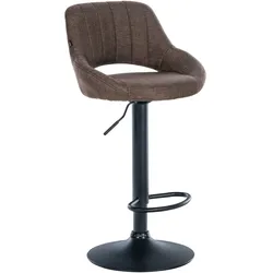 CLP Barhocker Milet Stoff schwarz   Farbe: braun, Gestell Farbe: schwarz