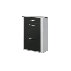 Schuhschrank  Juno , schwarz , Maße (cm): B: 71 H: 97 T: 35.0