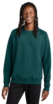 Allmade AL5004 Organic CVC Fleece Crewneck Sweatshirt in Deep Sea Green size Large