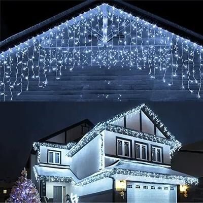 Uplift Picks Brilliant 20M Outdoor Icicle Lights For Stunning Christmas House Displays Anywhere white 10.8w(5m) us Plug