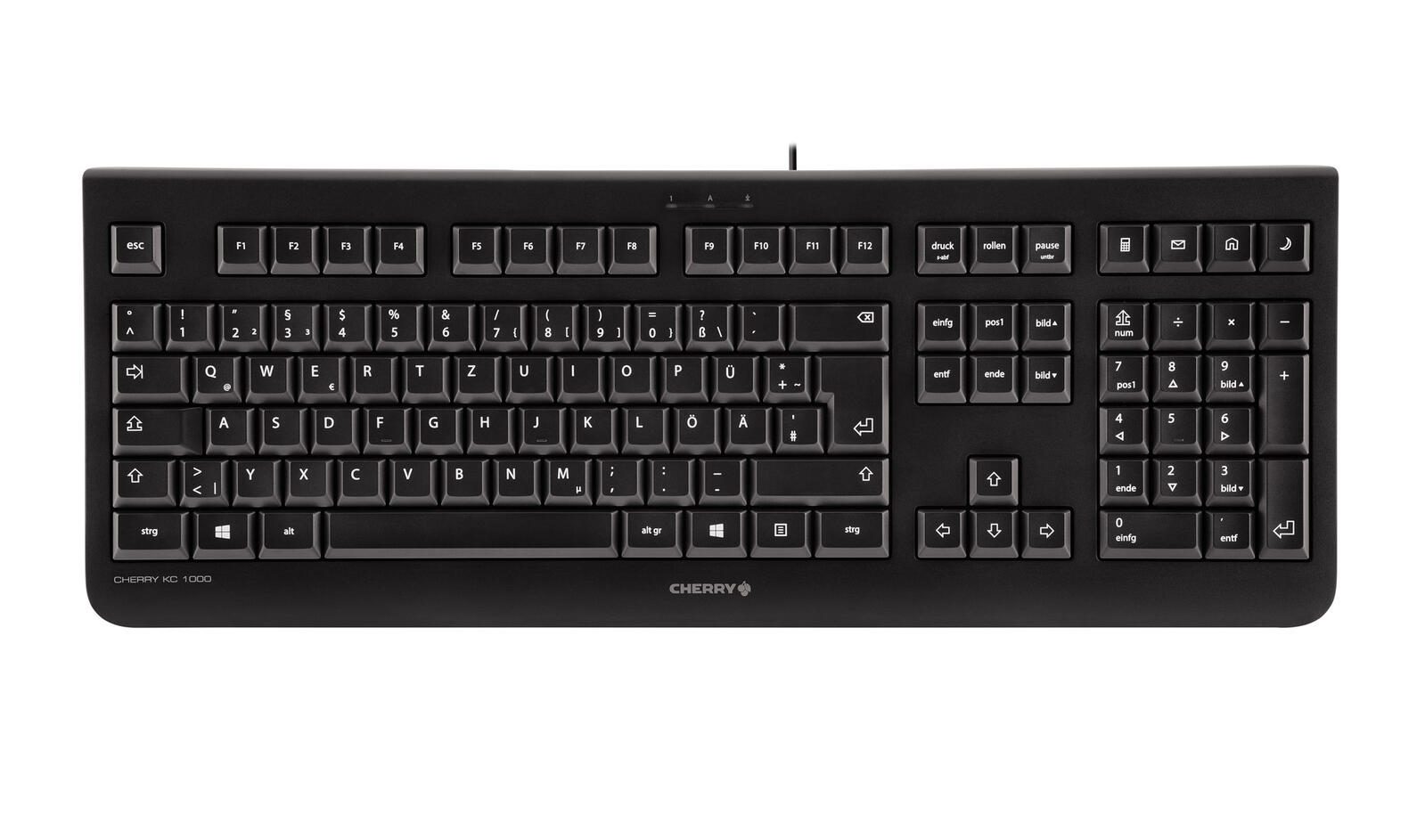 CHERRY KC 1000 kabelgebundene Tastatur - QWERTZ DE - schwarz JK-0800DE-2