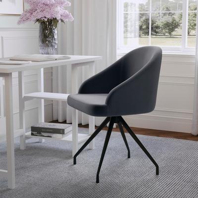 Martha Stewart Upholstered Stationary Swivel Home Office Chair