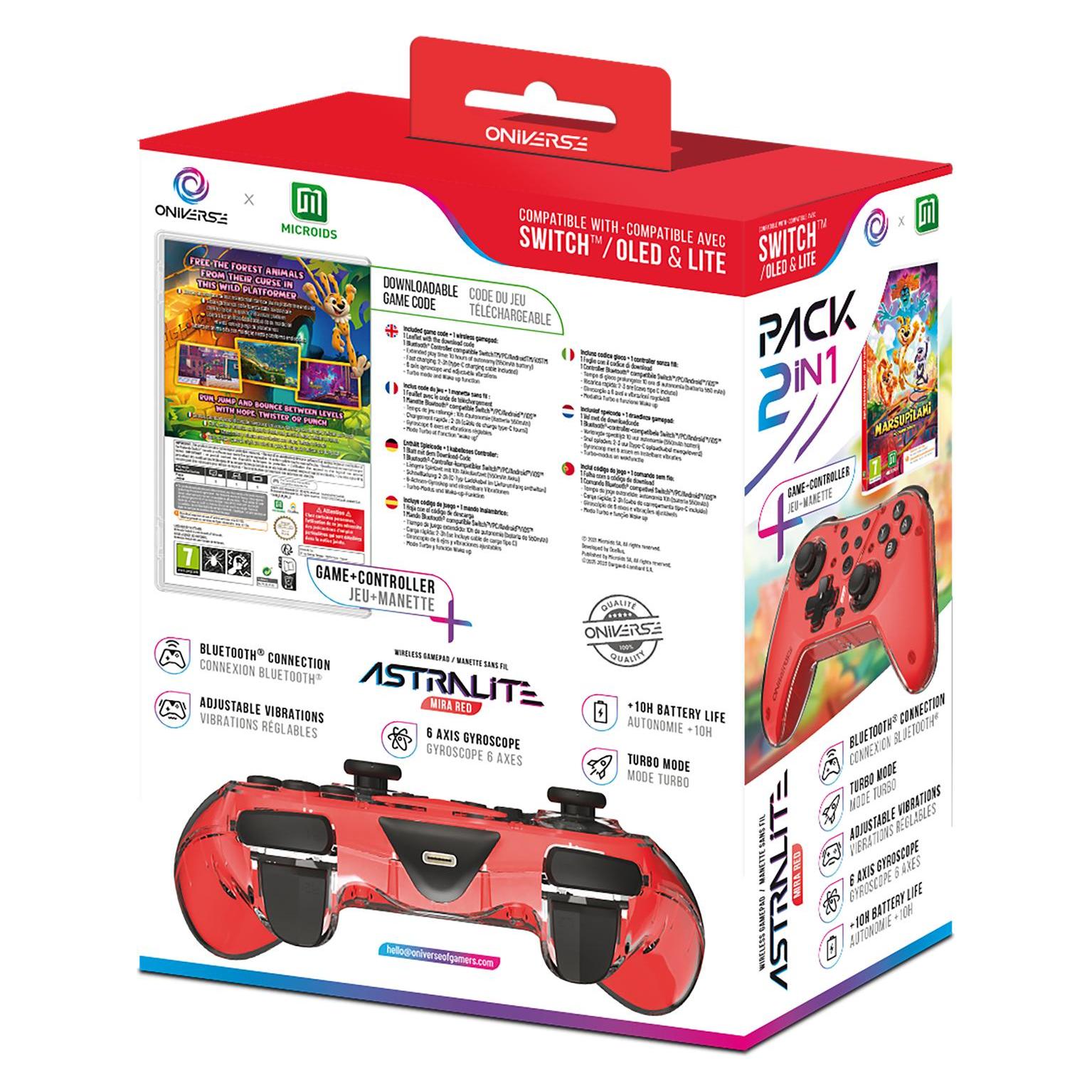 Oniverse Astralite controller + Marsupilami Hoobadventure (Code in Box) (Switch) (3701417802863)