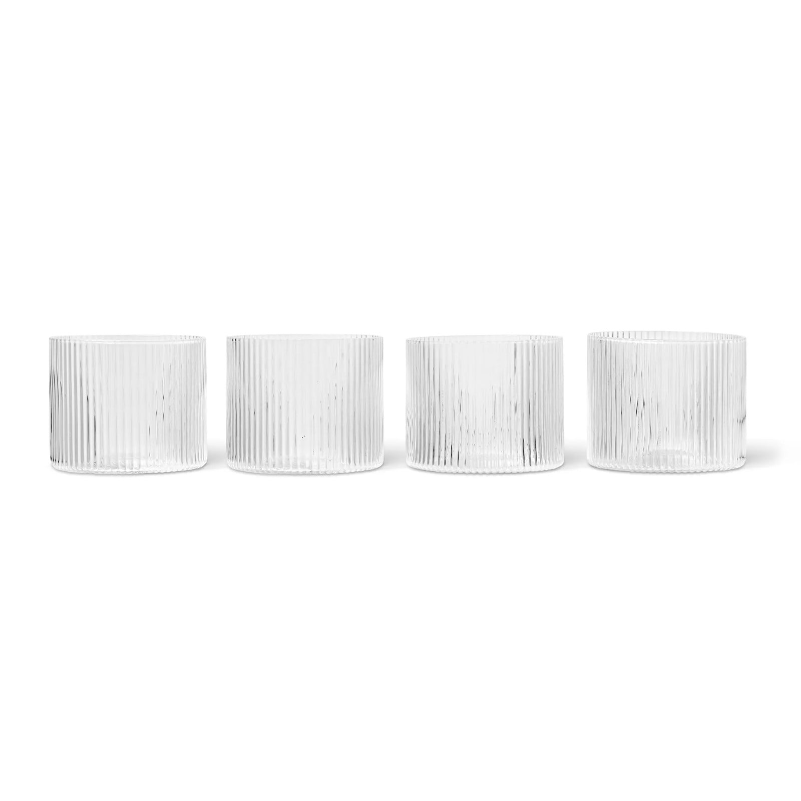 Ferm Living Ripple waterglazen 4-pack Clear