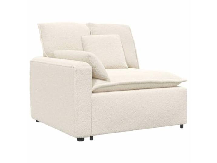 Makastle Modulares Sofa mit Armlehne Creme 112x105x64 cm