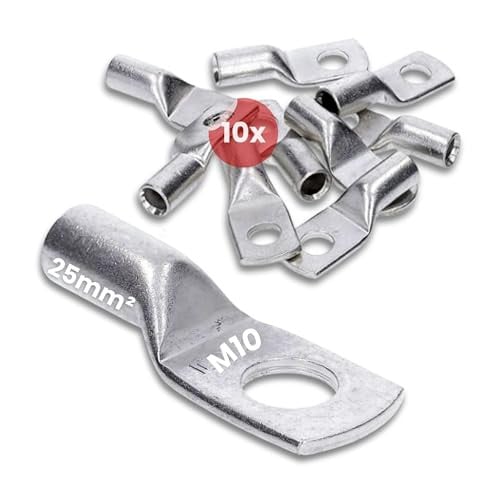 Kalitec 10 stuks HR25-10 standaard buiskabelschoenen 25mm² M10 zonder kijkgat