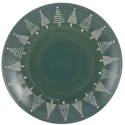 6er-Set ladelle Servierteller Christmas Evergreen Ø 27 cm Steingut Grün