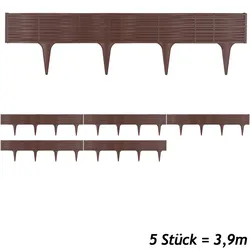 DEUBA Beeteinfassung Braun 3,9m