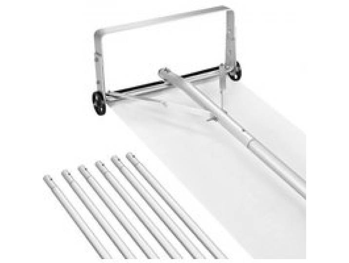 VEVOR Schnee Dachrechen, 47 cm Aluminiumklinge, 158-913cm verstellbarer Schneeschieber mit Rädern & Gleitschiene, Dachräumer, Schneeräumwerkzeug zum Entfernen von Laub & Schnee auf Hausdächern