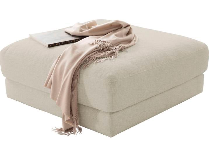 Polsterhocker, 85% Polyester, Beige, 100×100 cm, Mit Flecken-Schutz-Bezug, Modern, Candy-Polstermöbel