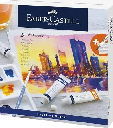 FABER-CASTELL 24 Aquarellfarben farbsortiert 24 x 9,0 ml