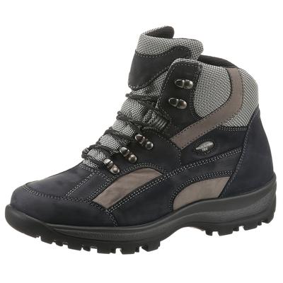 Schnürboots WALDLÄUFER "HOLLY", Damen, Gr. 9 (43), Textil, schwarz (schwarz, beige), Nubukleder, Textil, kontrastfarbene Details, Schuhe Schnürboots, Outdoor, Trekking, Schnürschuh mit TEX-Membran, H-Weite