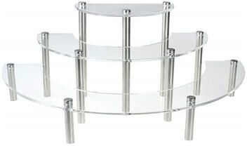 United Acrylic Cake Stand Multi Purpose Display Stand For Cakes Cupcakes Cosmetics And Desserts transparent