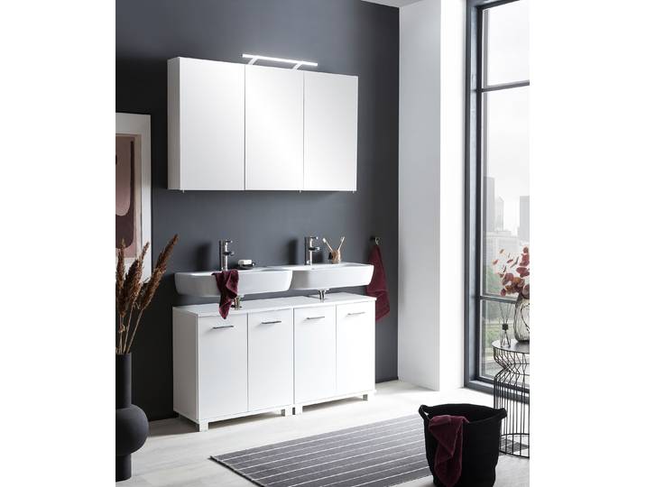 Armoire avec miroir I 120cm Blanc