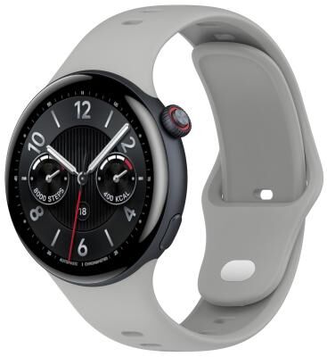 Everyday Crate Vivo Watch 5 Silicone Watch Band Soft Adjustable Reverse Buckle Replacement Strap gray