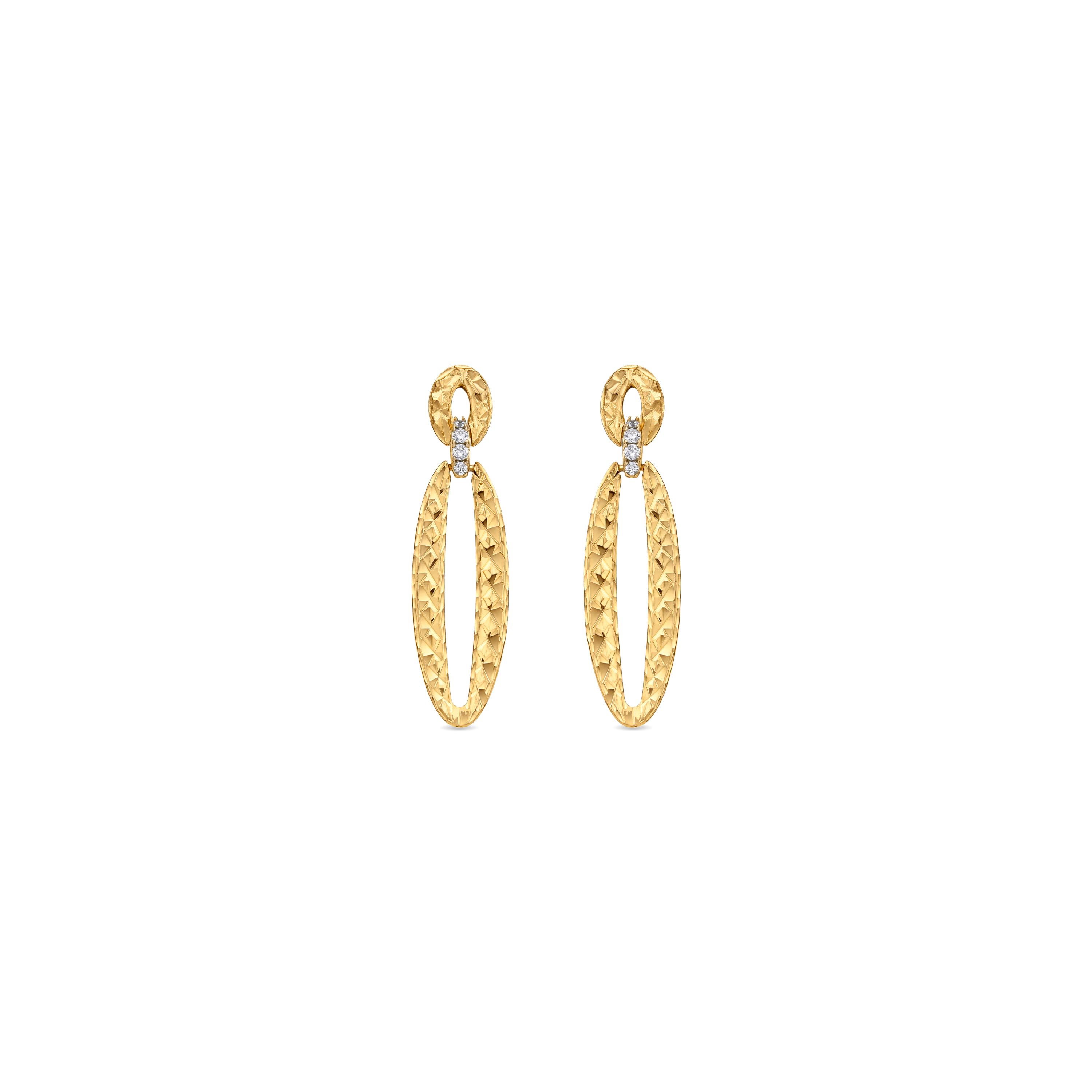 Luxenter Ohrringe mit 18-karätiger Gelbgold-Finish und Brillanz-Zirkonia – Ethua