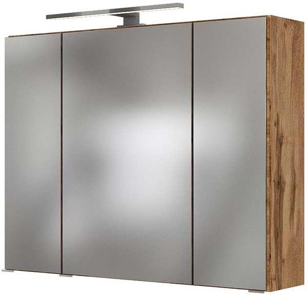 Pharao24.de Badspiegelschrank in Wildeichefarben Made in Germany