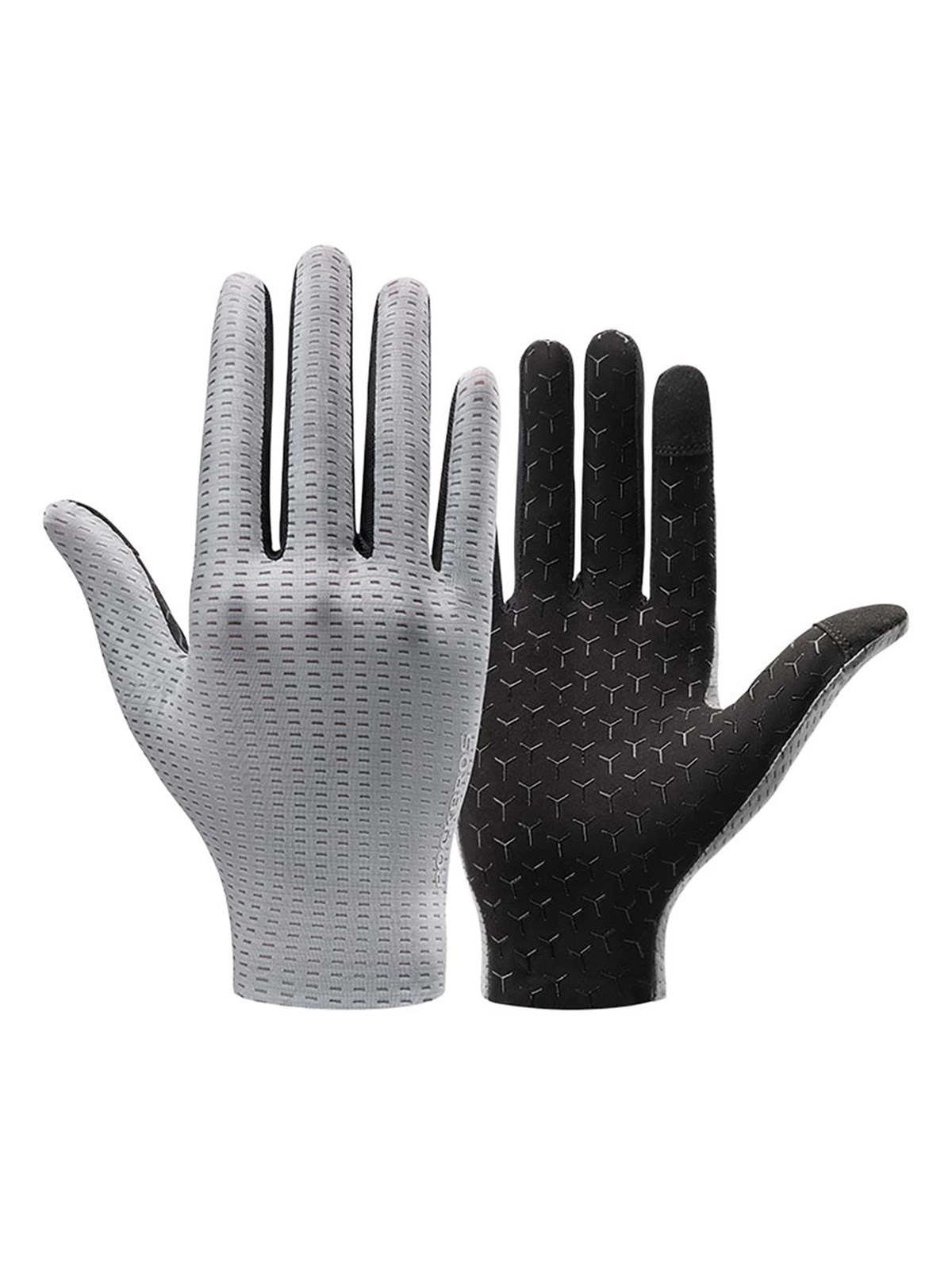Rockbros Breathable Full Finger Cycling Gloves Size: XXL - Gray