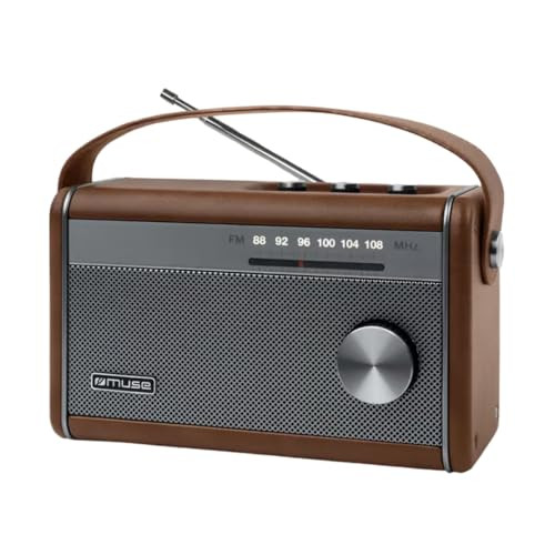 Muse M-098 BR Draagbare Bluetooth-radio met FM-functie en 10 W vermogen, Bruin
