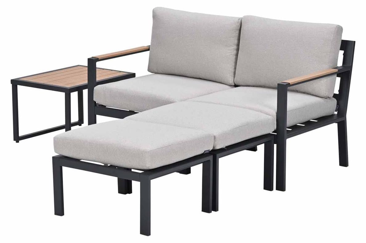 Garden Impressions Cinto 2-persoons balkon loungeset met daybed en voetenbanken