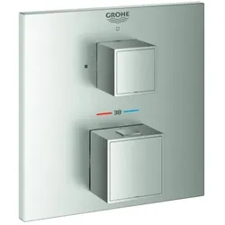 Grohe Grohtherm Cube Fertigmontageset 24153DC0 supersteel, UP-Brause-Thermostat