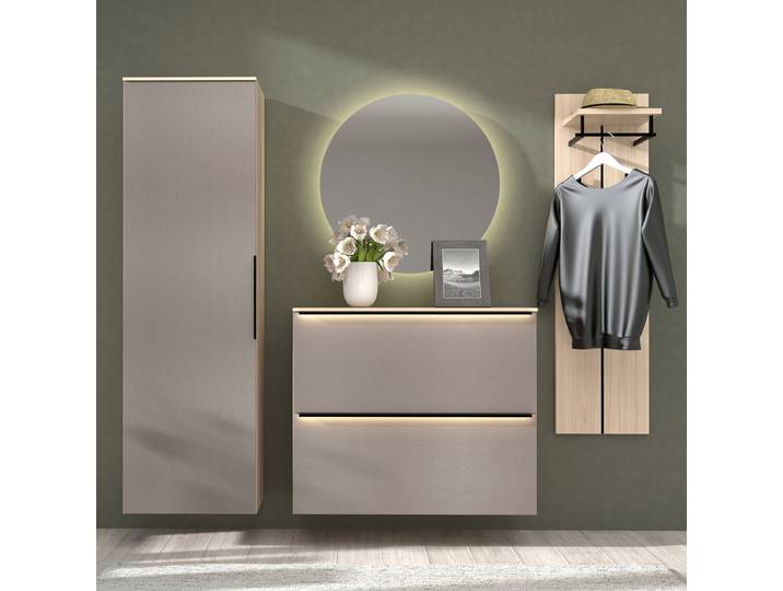 Ensemble de vestiaire éclairé 4 227cm Marron/Gris